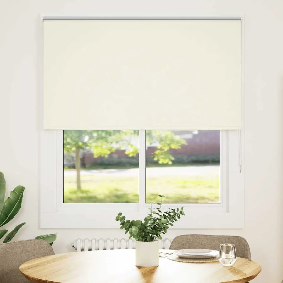 Store enrouleur occultant blanc cassé 130x175 cm largeur tissu - 2