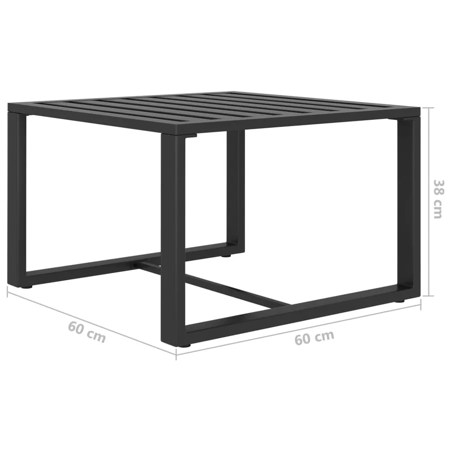 Salon de jardin 6 pcs avec coussins Aluminium Anthracite - 6