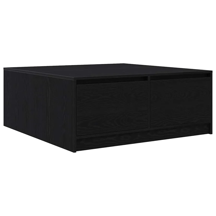 Table basse avec tiroirs chêne noir 100x100x40 cm - 2