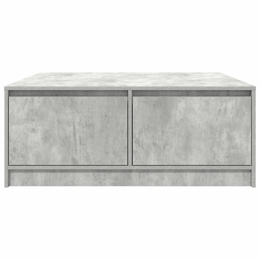 Table basse avec tiroirs gris béton 100x100x40 cm - 6