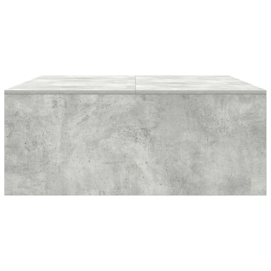 Table basse avec tiroirs gris béton 100x100x40 cm - 7