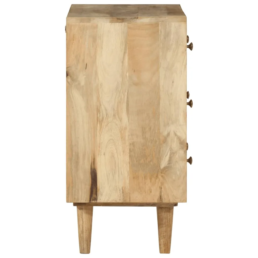 Armoire à tiroirs 70x35x70 cm bois massif de manguier - 4