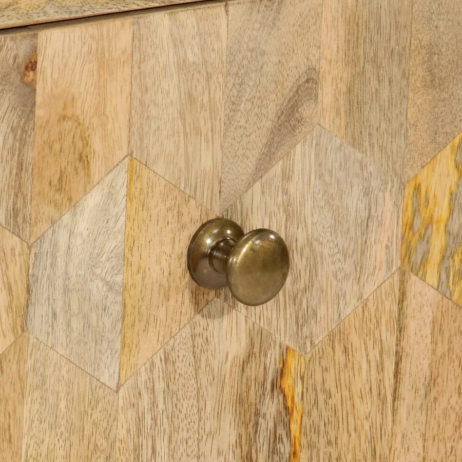 Armoire à tiroirs 70x35x70 cm bois massif de manguier - 8