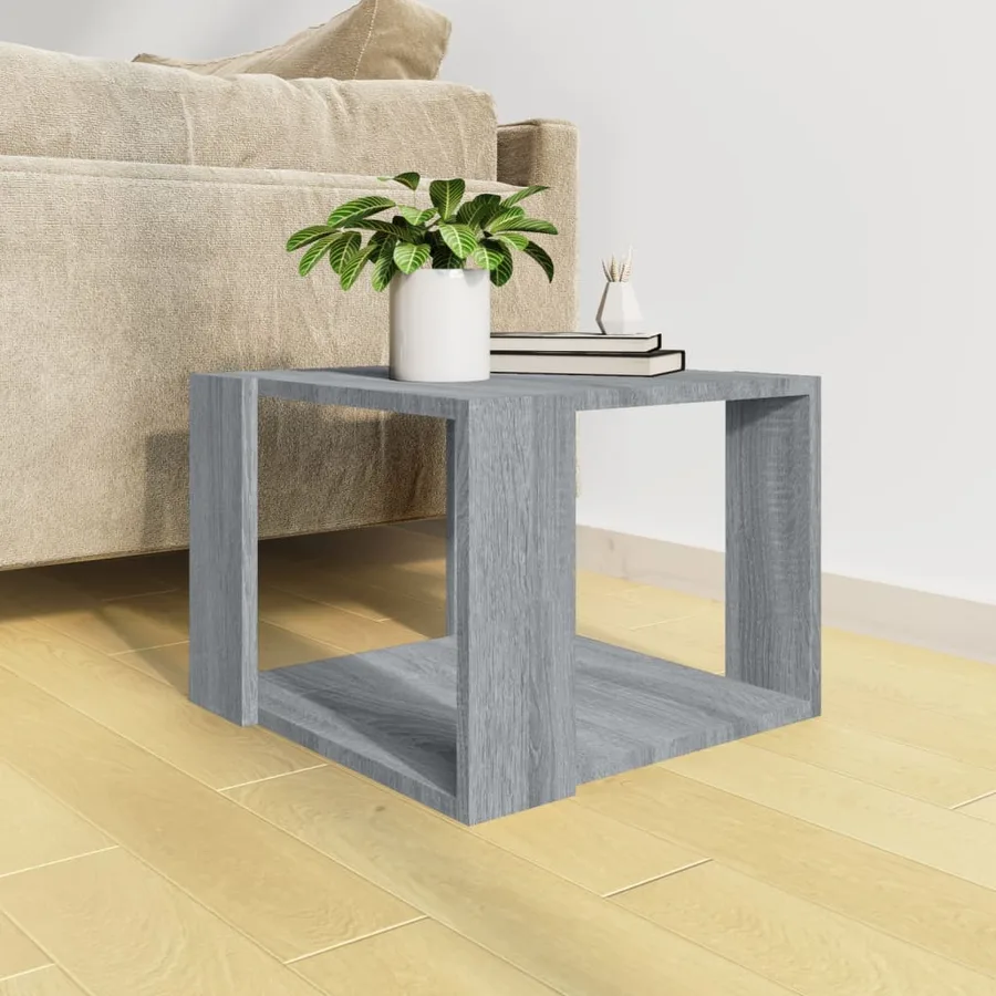 Table basse Sonoma gris 40x40x30 cm Bois d'ingénierie - 3