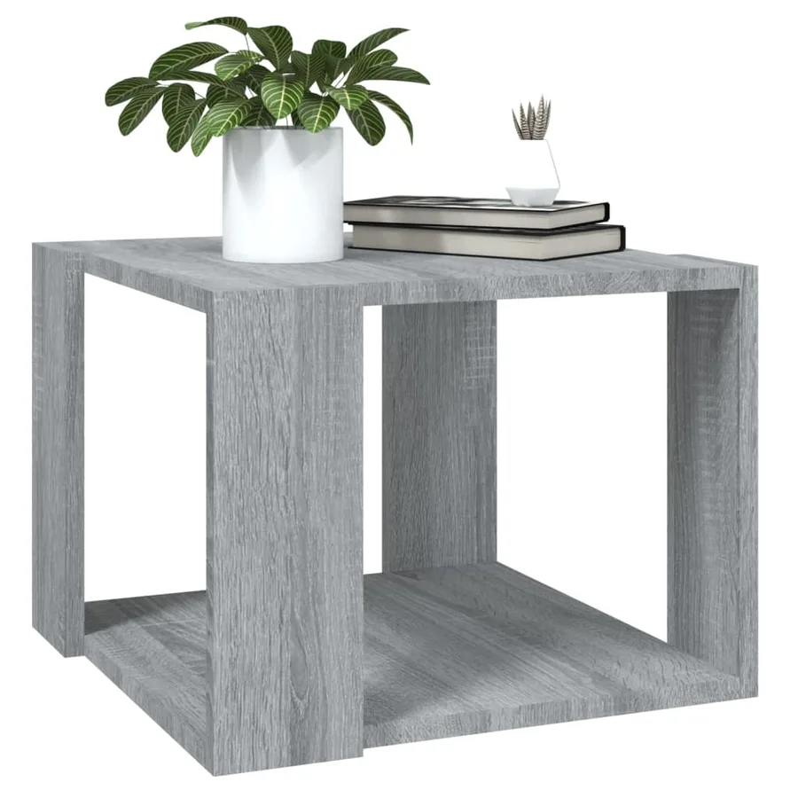 Table basse Sonoma gris 40x40x30 cm Bois d'ingénierie - 4