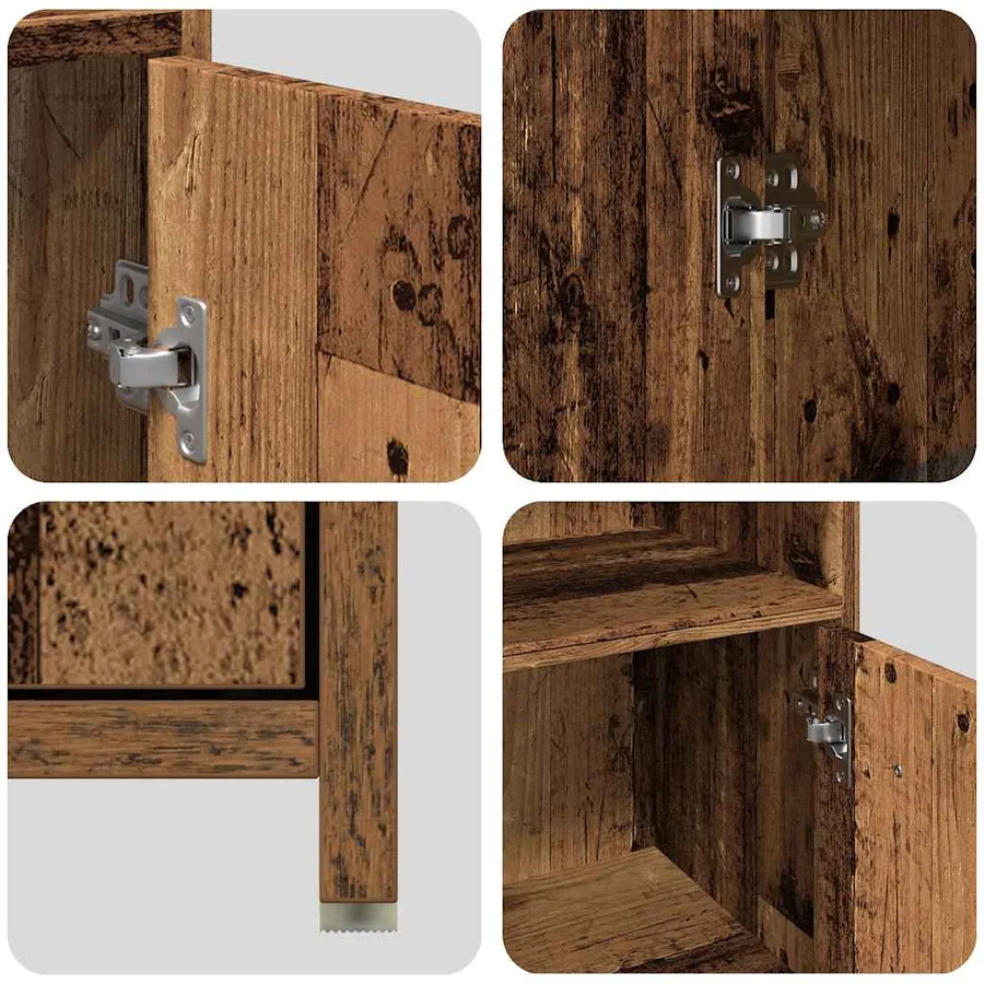 Ensemble de meubles salle de bain 4 pcs bois d'ingénierie - 11