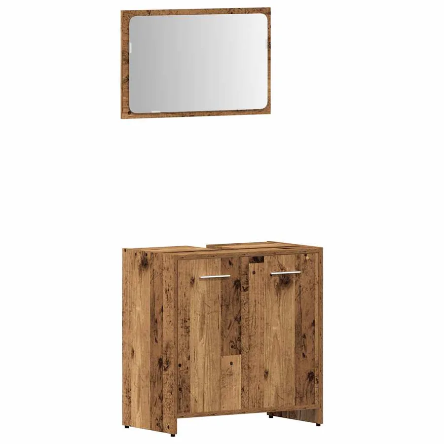 Ensemble de meubles salle de bain 4 pcs bois d'ingénierie - 5