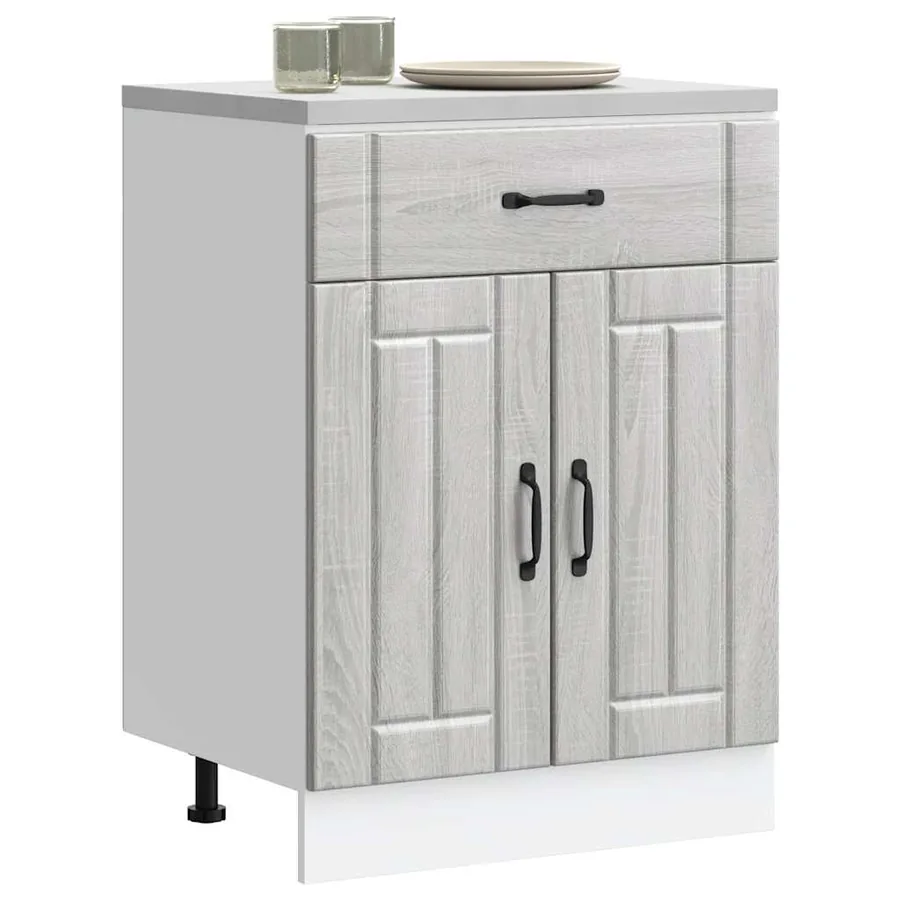 Armoire de cuisine Lucca sonoma gris bois ingénierie