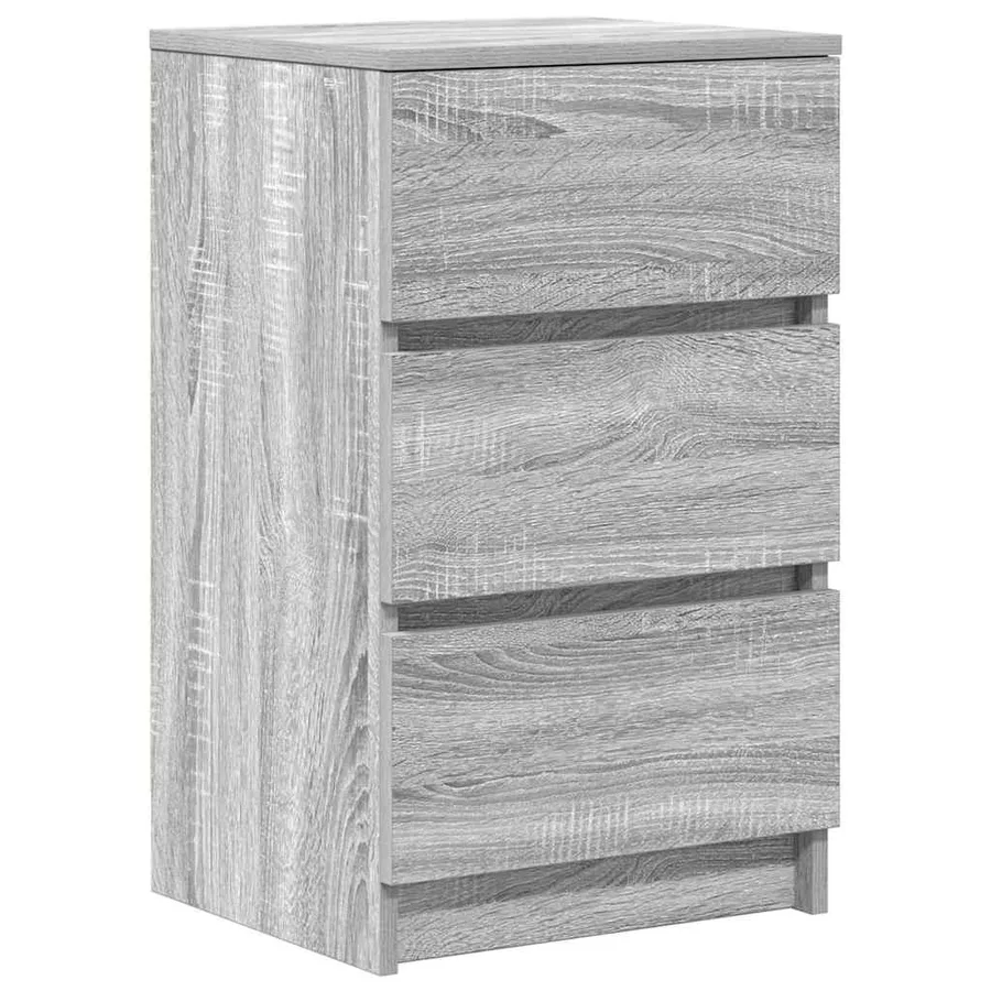 Tables de chevet avec 3 tiroirs 2 pcs sonoma gris 39x35x65 cm - 5