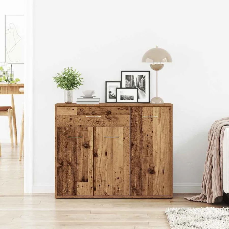 Buffet vieux bois 88x30x70 cm bois d'ingénierie - 3