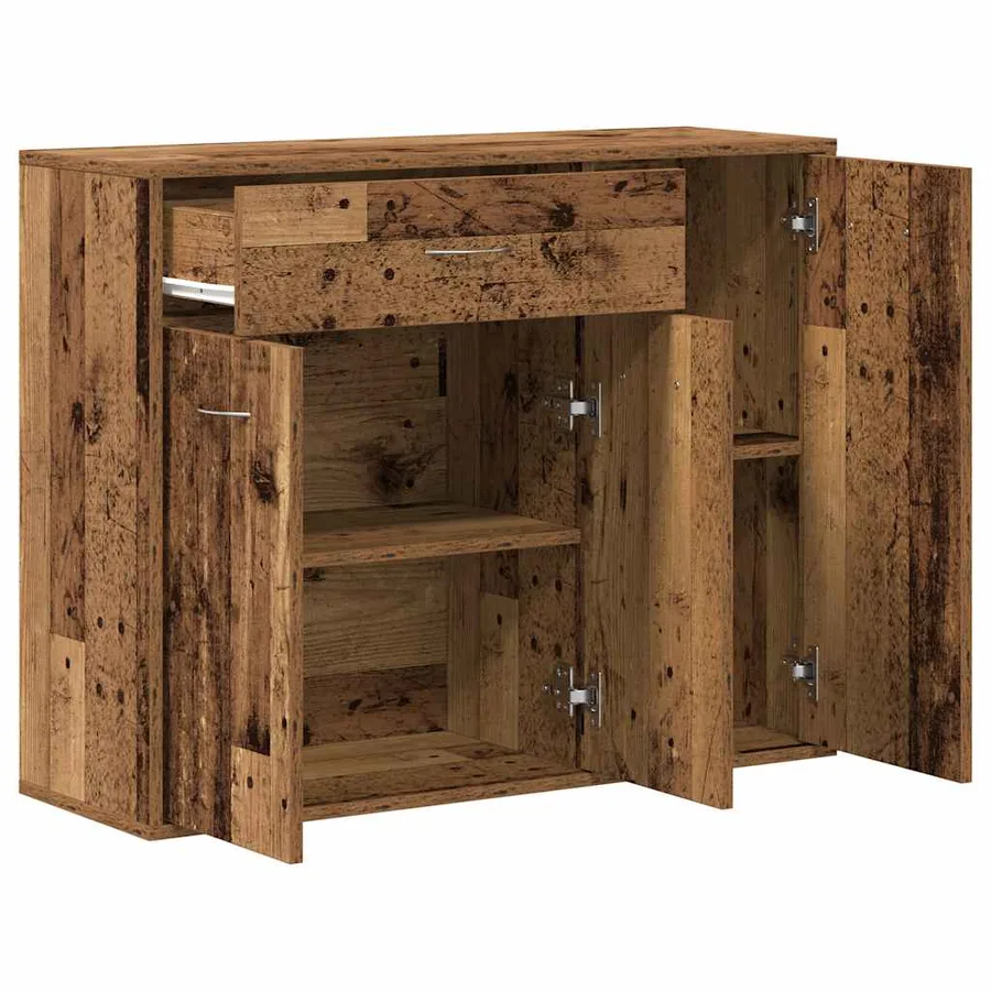 Buffet vieux bois 88x30x70 cm bois d'ingénierie - 5