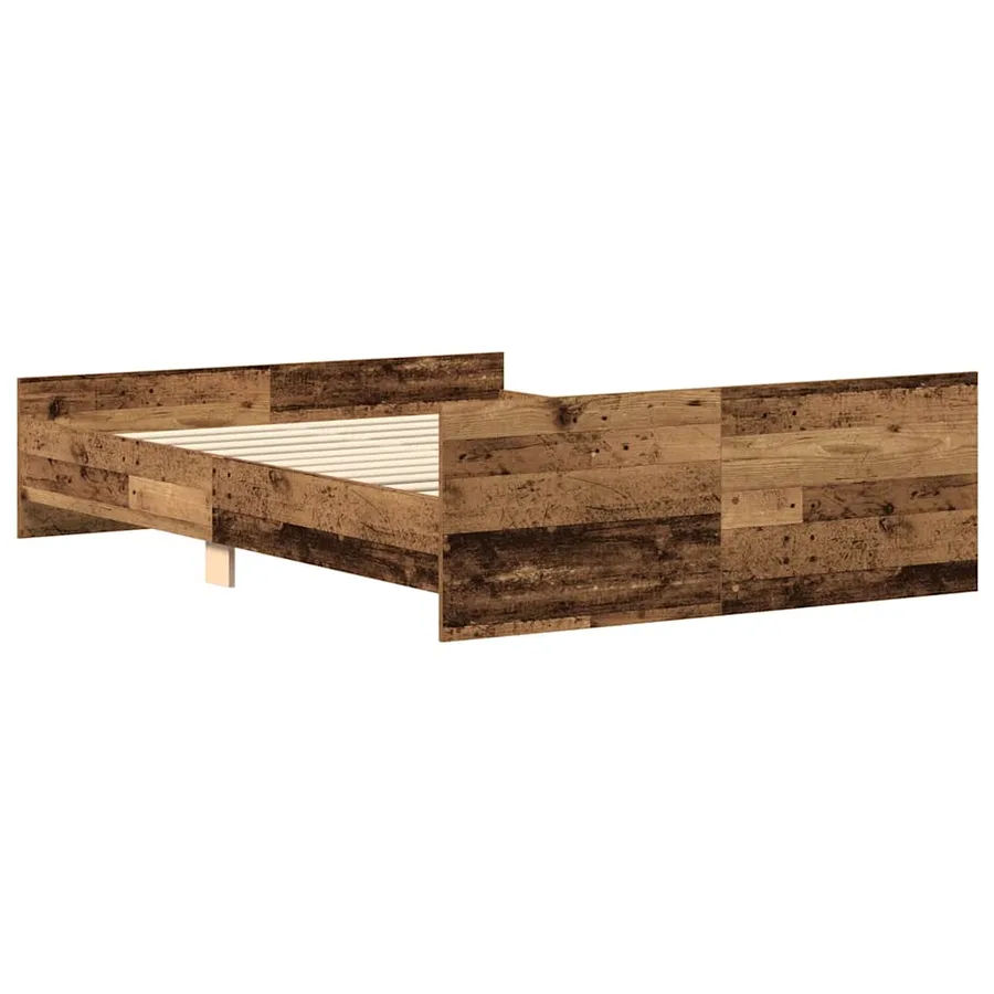Cadre de lit sans matelas vieux bois 140x190 cm bois ingénierie - 6
