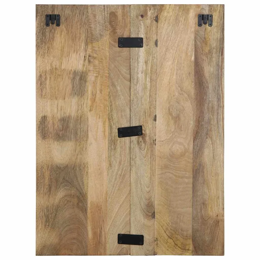 Table de chevet 60x32x80 cm bois massif de manguier brut - 5