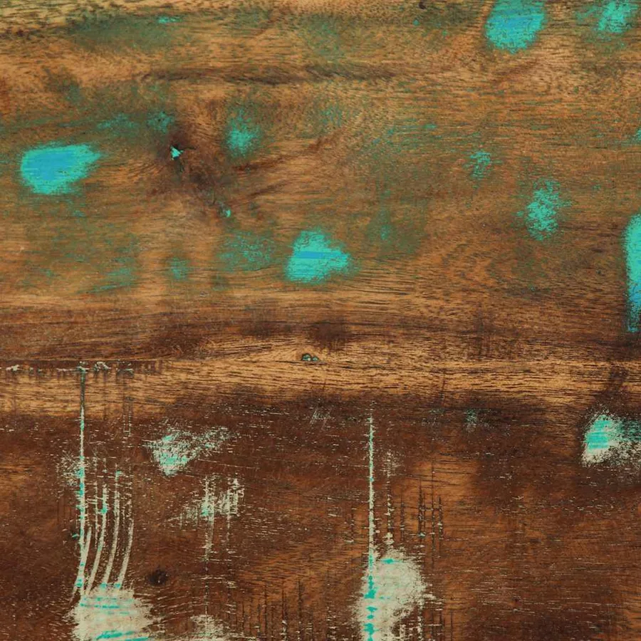 Table de chevet multicolore 50x27x50 cm bois de récupération - 9