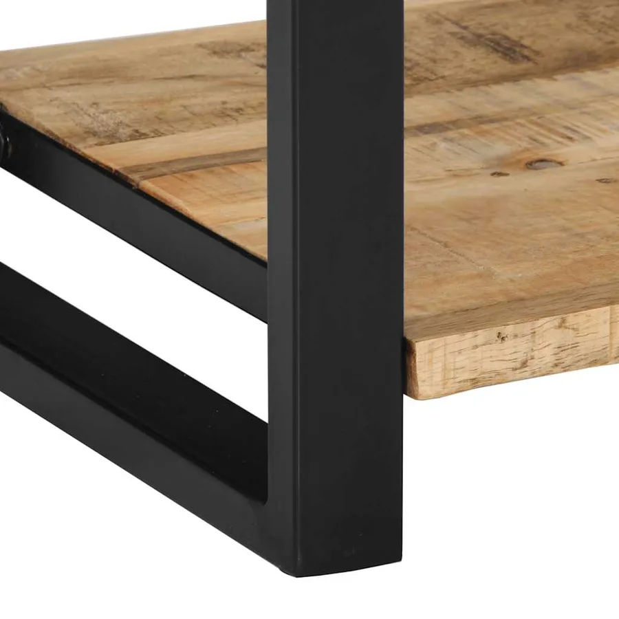 Table console 100x35x75 cm bois de manguier massif brut - 8
