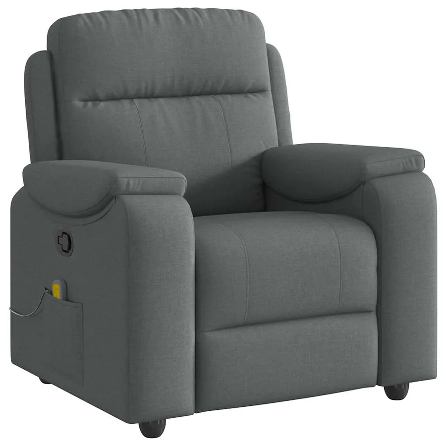 Fauteuil de massage inclinable Gris foncé Tissu - 2