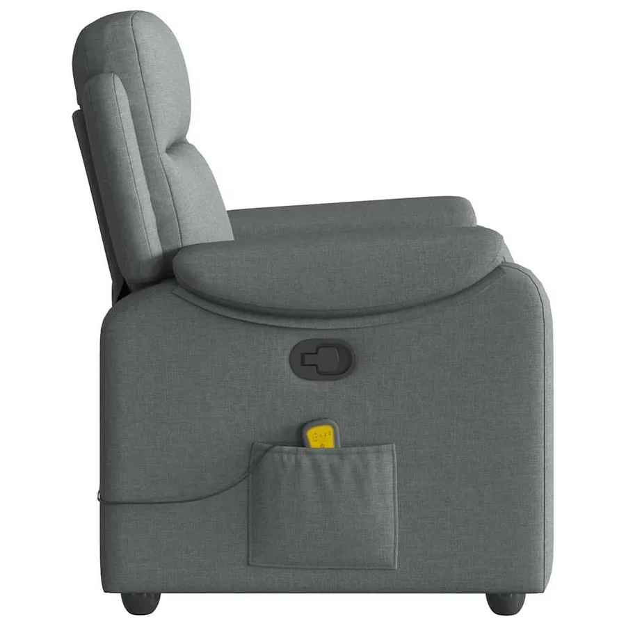 Fauteuil de massage inclinable Gris foncé Tissu - 4