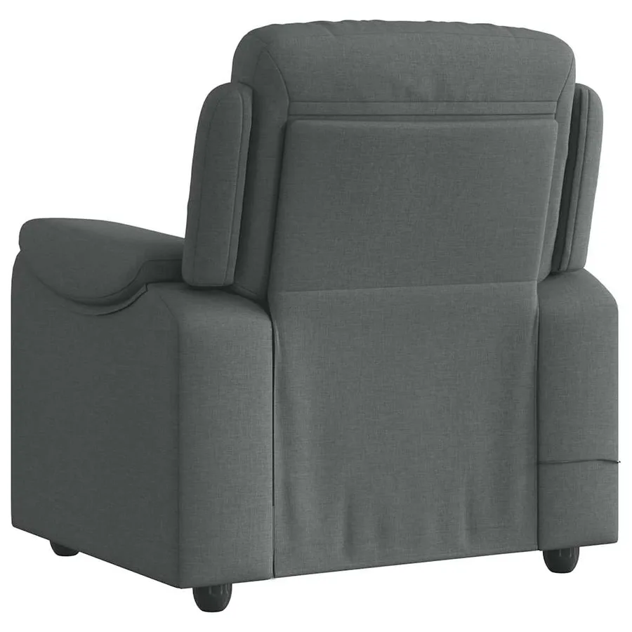 Fauteuil de massage inclinable Gris foncé Tissu - 5