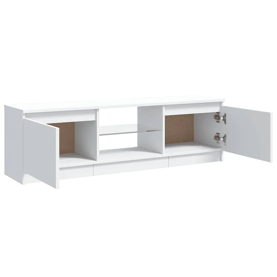 Meuble TV avec lumières LED Blanc 120x30x36 cm - 9