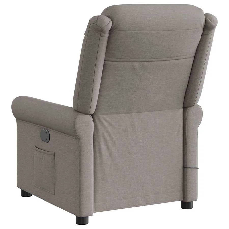 Fauteuil de massage inclinable Taupe Tissu - 5