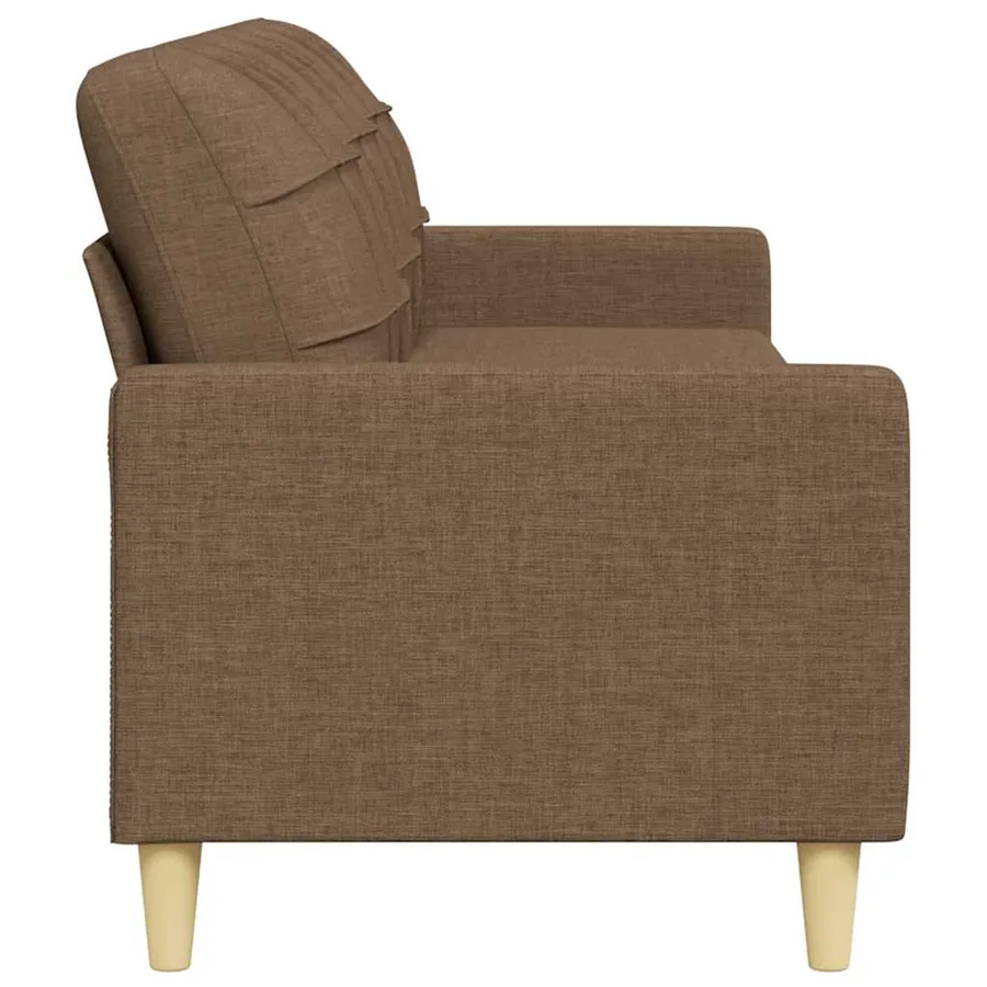 Canapé à 3 places Marron 210 cm Tissu - 5