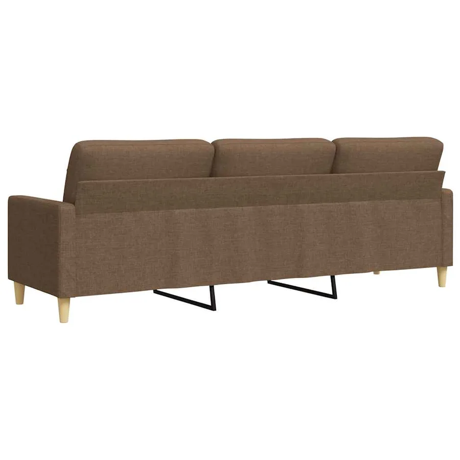 Canapé à 3 places Marron 210 cm Tissu - 6