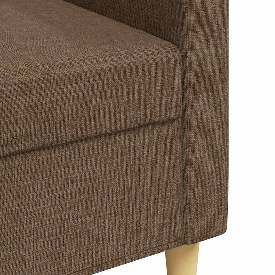 Canapé à 3 places Marron 210 cm Tissu - 7