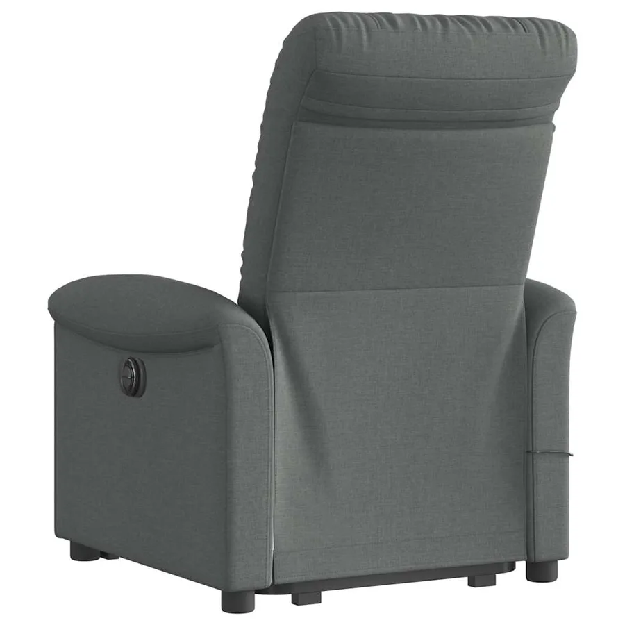 Fauteuil inclinable de massage électrique Gris foncé Tissu - 7