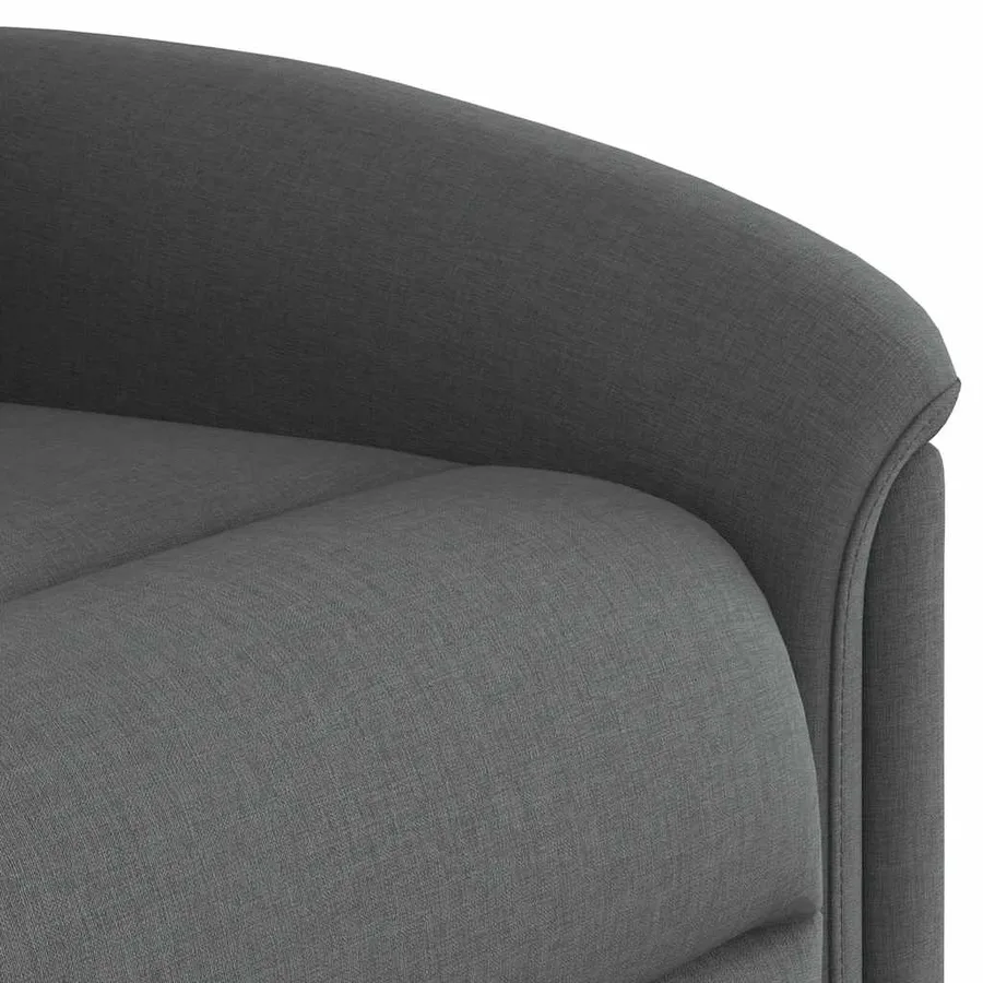 Fauteuil inclinable de massage électrique gris foncé tissu - 11