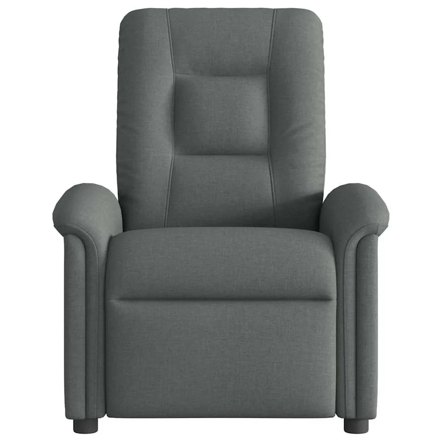 Fauteuil inclinable de massage électrique gris foncé tissu - 5