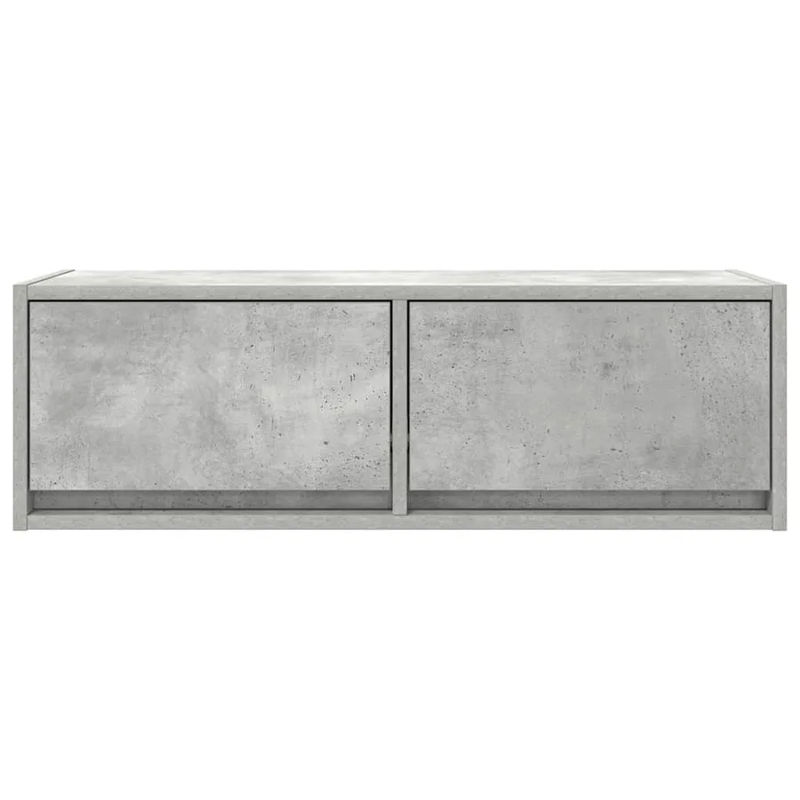 Meuble TV gris béton 80x31x25,5 cm bois d'ingénierie - 5