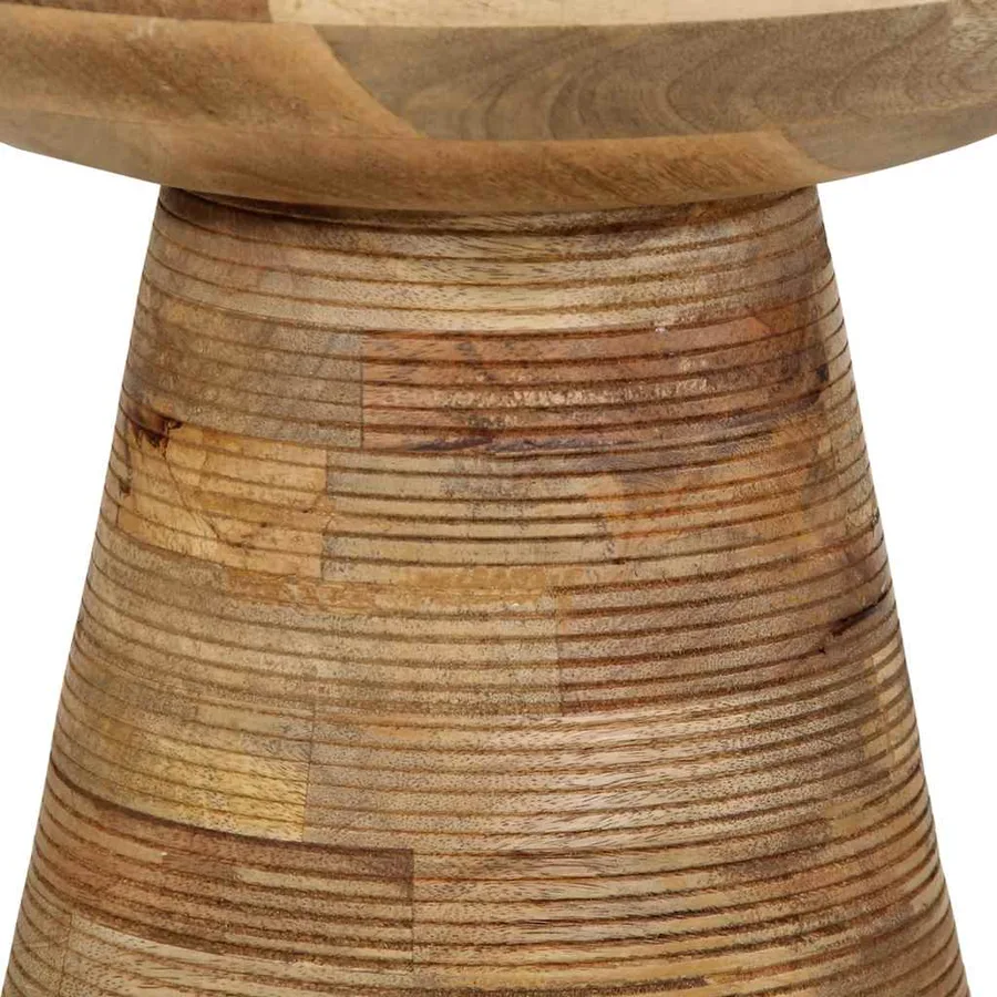 Table d'appoint Ø37x45 cm bois de manguier massif - 7