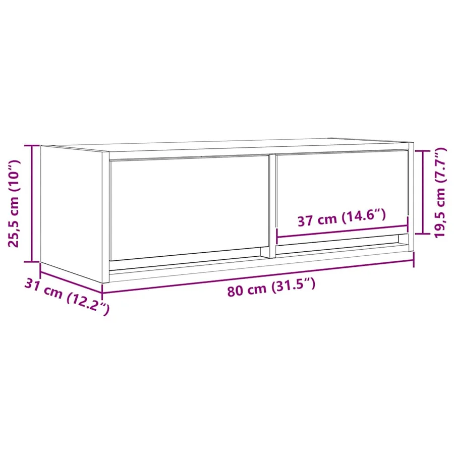 Meubles TV 2 pcs blanc 80x31x25,5 cm bois d'ingénierie - 16