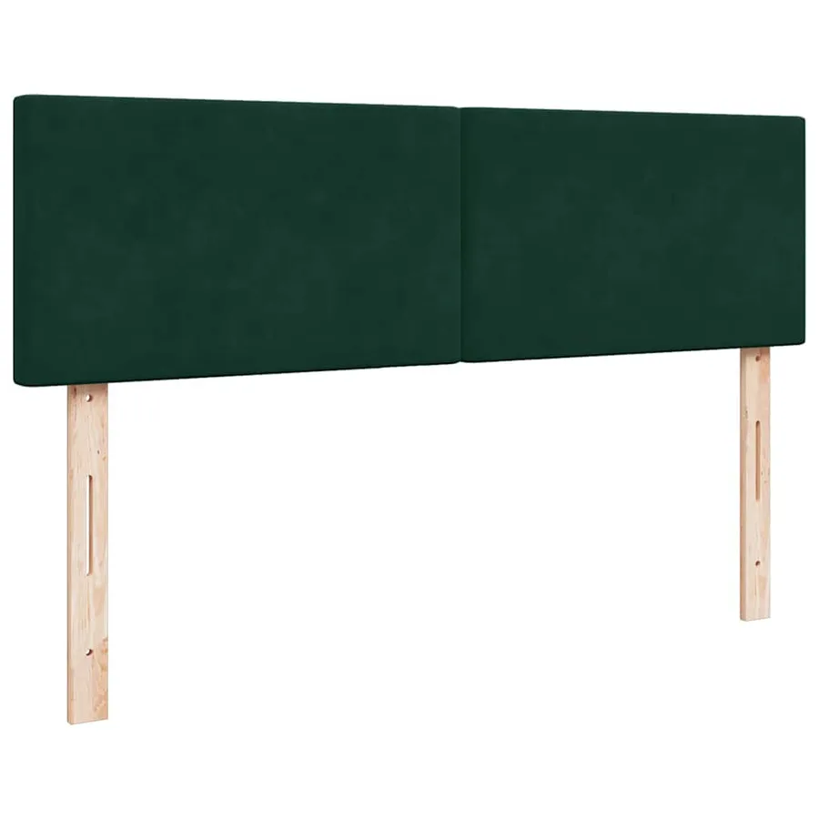 Cadre de lit ottoman avec matelas vert foncé 140x190 cm velours - 8
