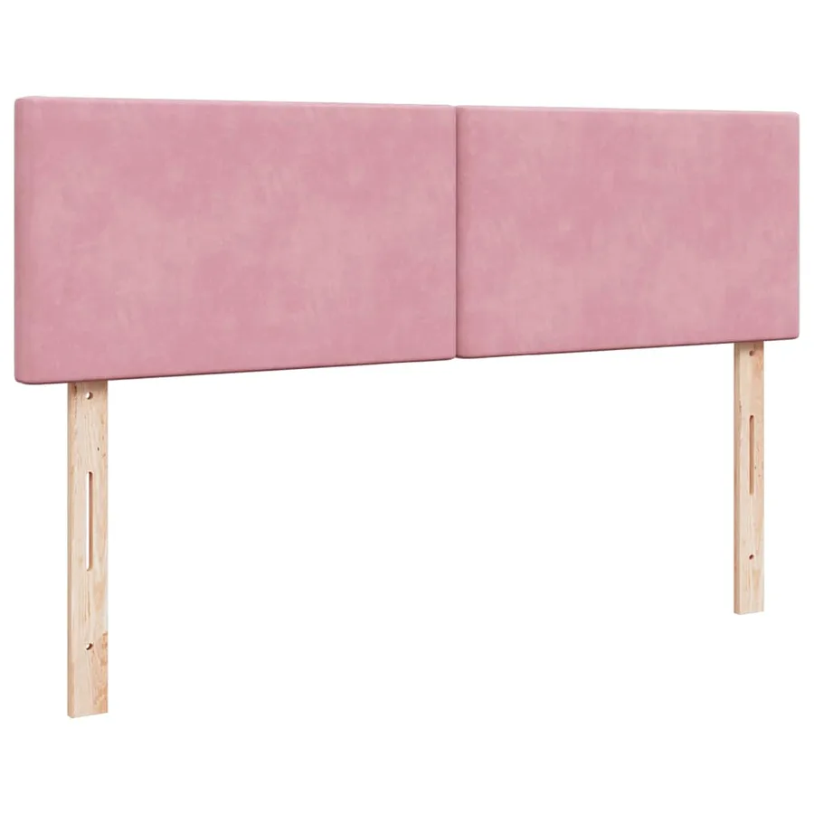 Cadre de lit ottoman avec matelas rose 140x190 cm velours - 8