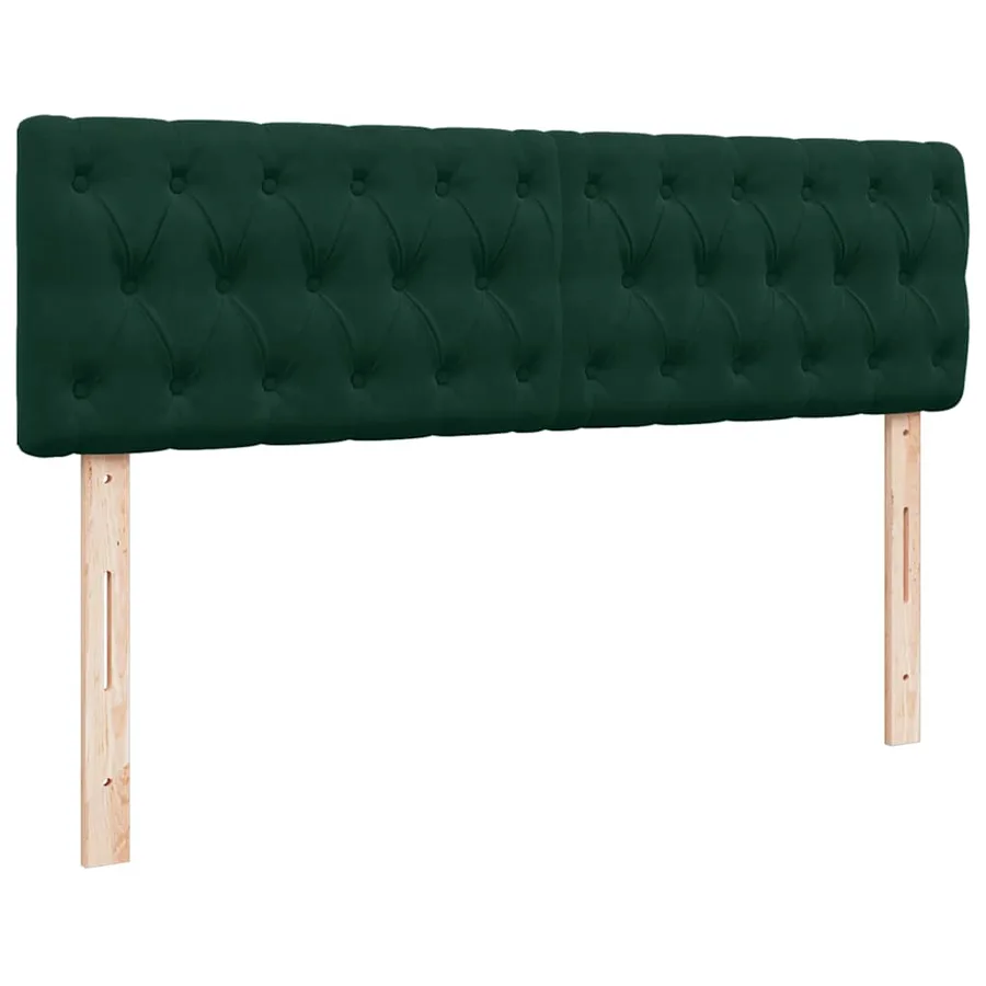 Cadre de lit ottoman avec matelas vert foncé 140x190 cm velours - 8