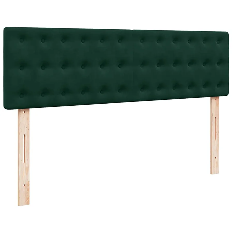 Cadre de lit ottoman avec matelas vert foncé 140x190 cm velours - 10