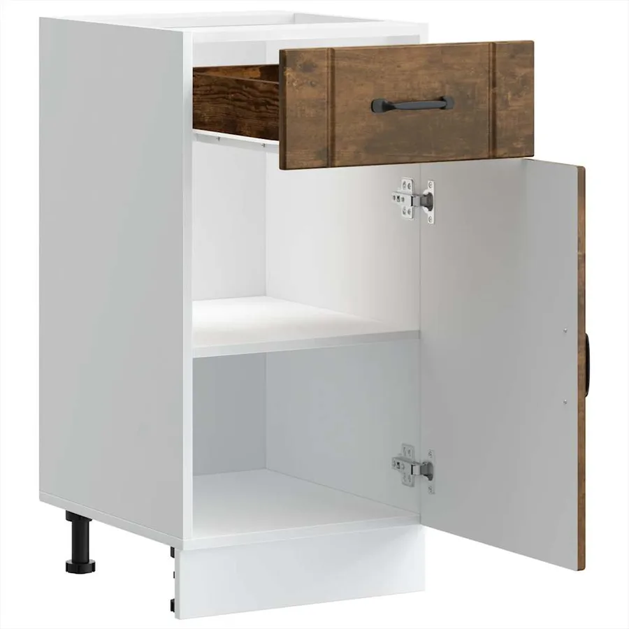 Armoire de cuisine Lucca chêne fumé bois ingénierie - 5