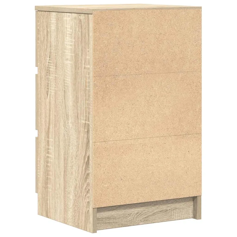 Table de chevet avec 3 tiroirs chêne sonoma 39x35x65 cm - 8