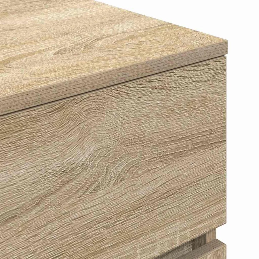 Table de chevet avec 3 tiroirs chêne sonoma 39x35x65 cm - 9