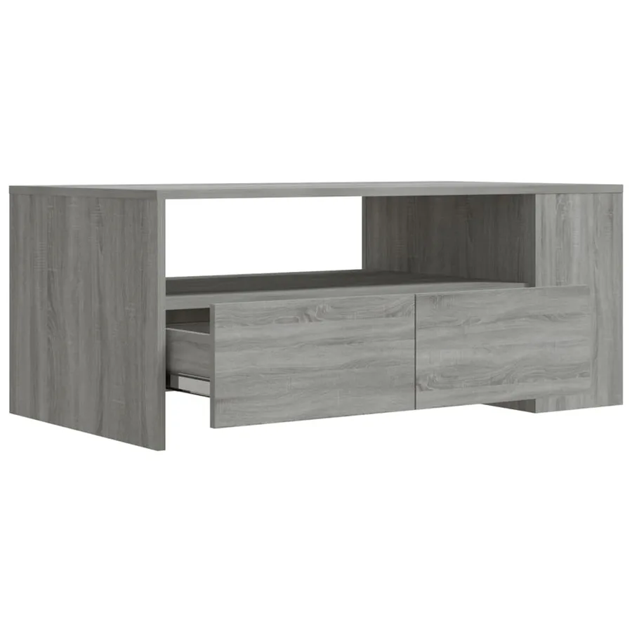 Table basse sonoma gris 102x55x42 cm bois d'ingénierie - 4