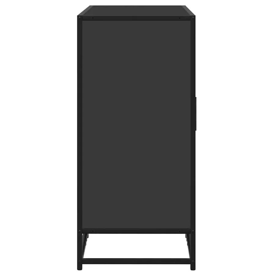 Buffet noir 92x35x76 cm bois d’ingénierie - 5