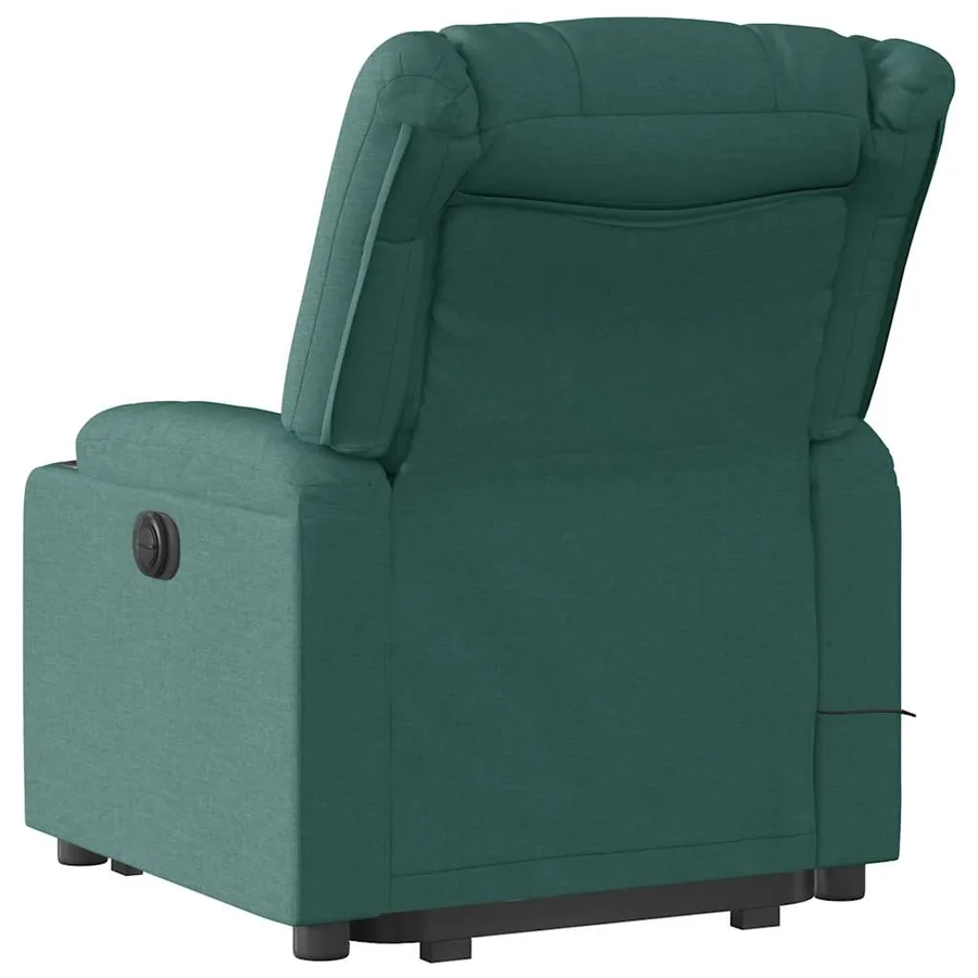 Fauteuil inclinable de massage Vert foncé Tissu - 8