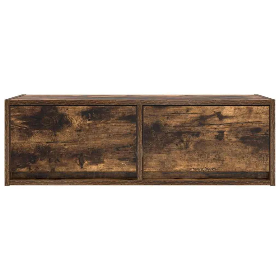 Meuble TV chêne fumé 80x31x25,5 cm bois d'ingénierie - 5