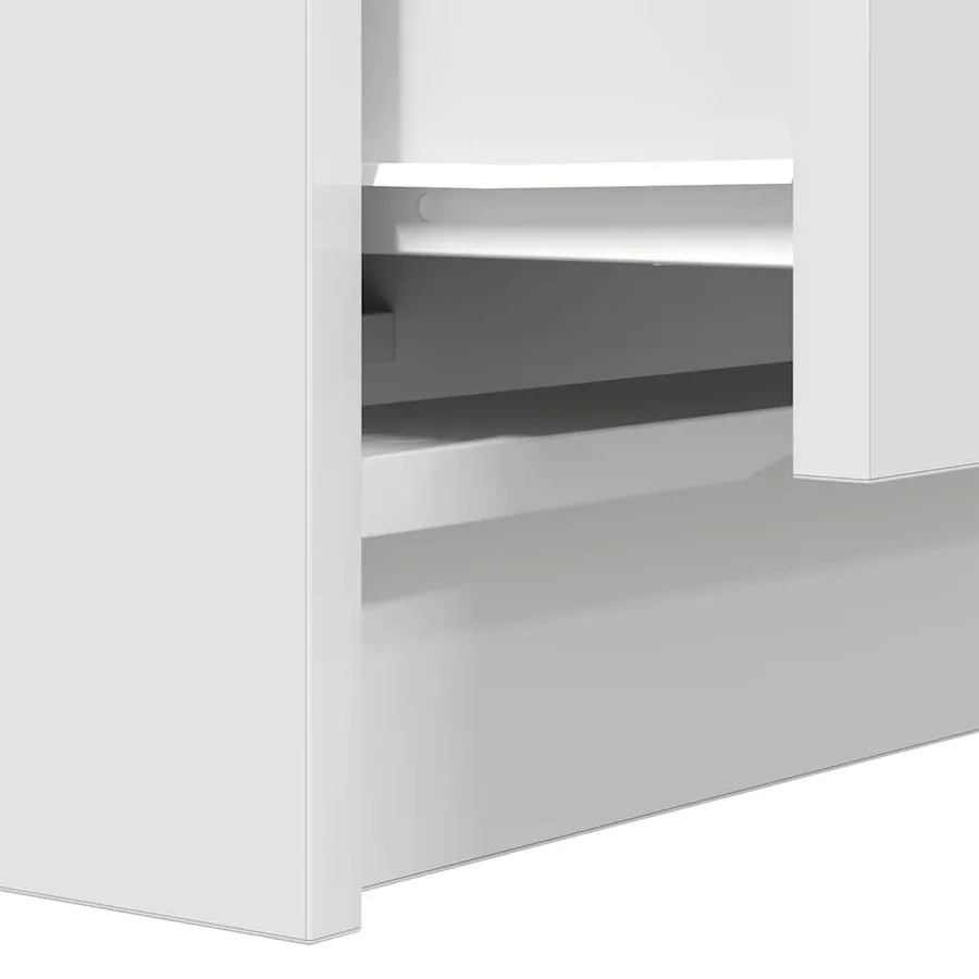 Table de chevet avec 2 tiroirs blanc 38x34x80 cm - 10
