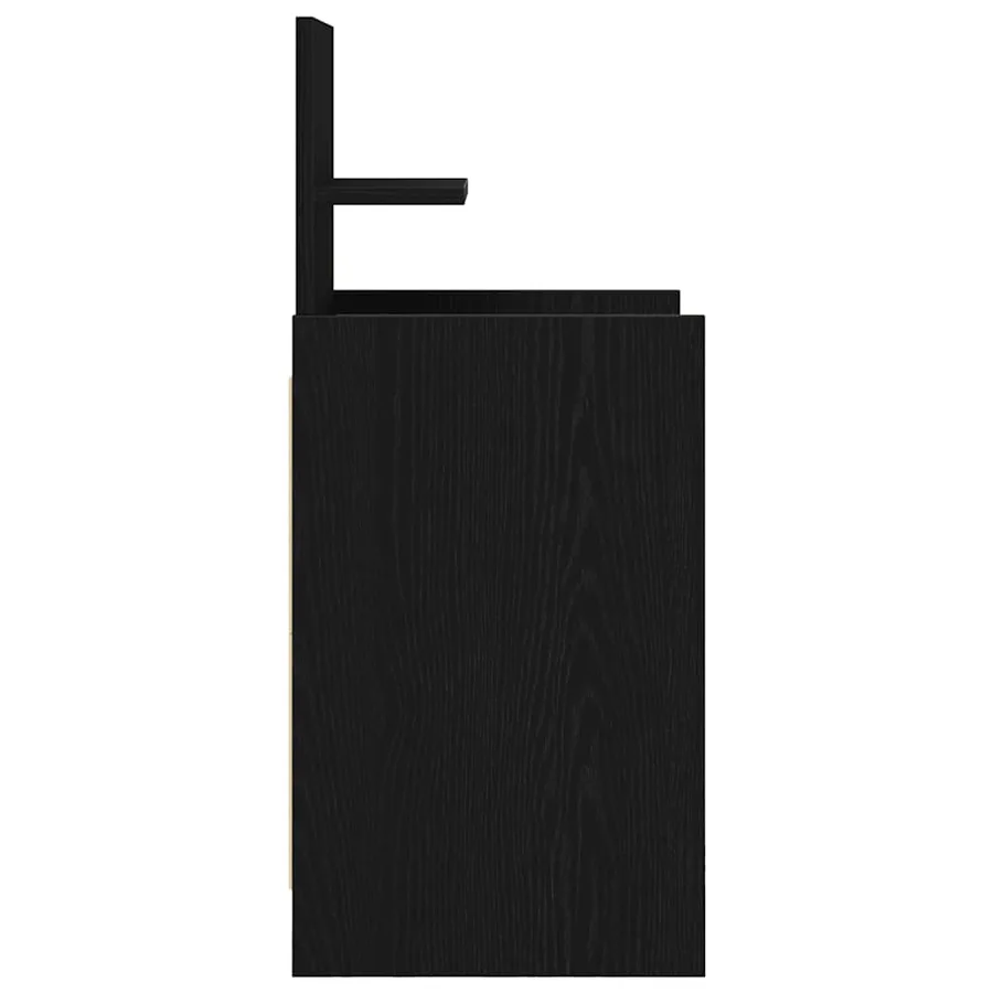 Table de chevet avec 2 tiroirs noir 38x34x80 cm - 7