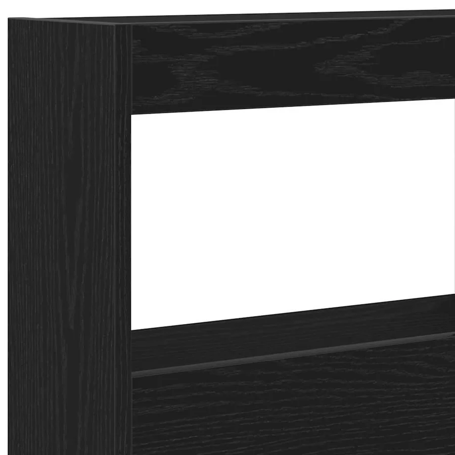 Armoire tête de lit avec LED chêne noir 140x17x102 cm - 10