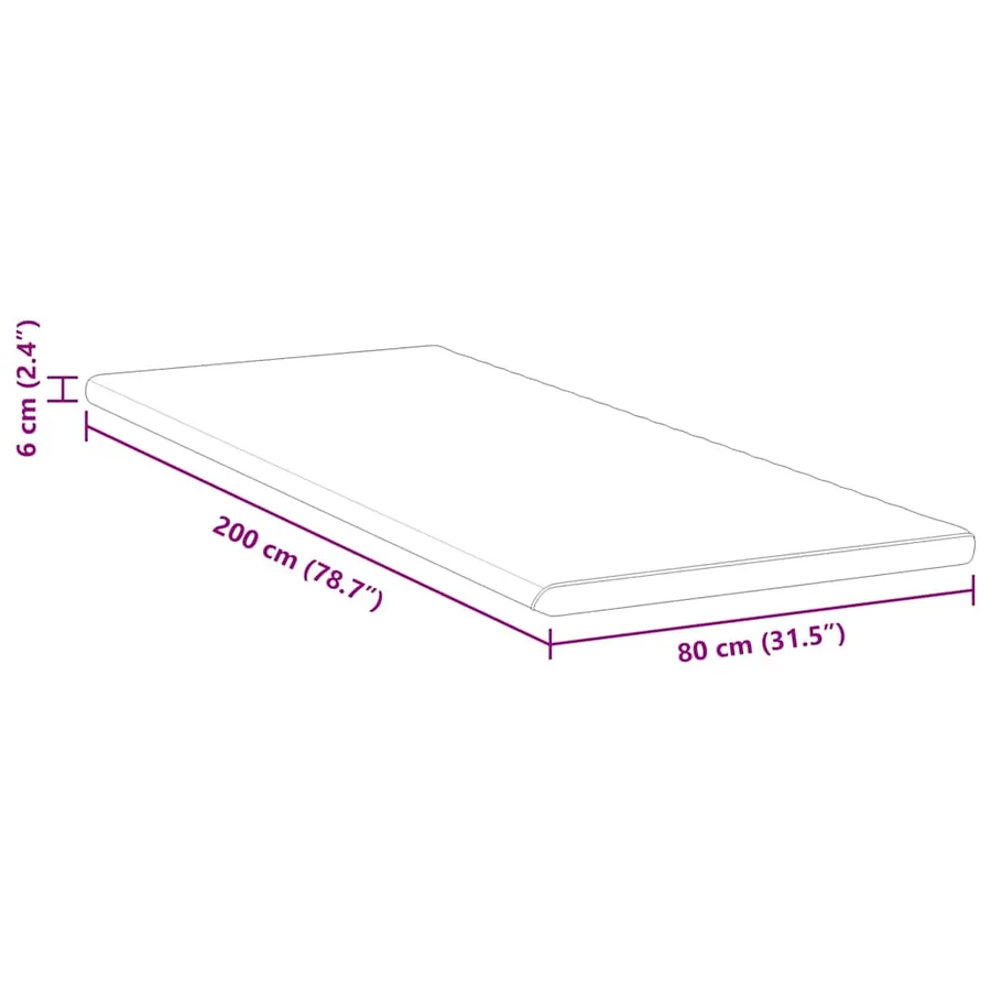Surmatelas Blanc et vert 80 x 200 cm Tissu Jacquard - 11