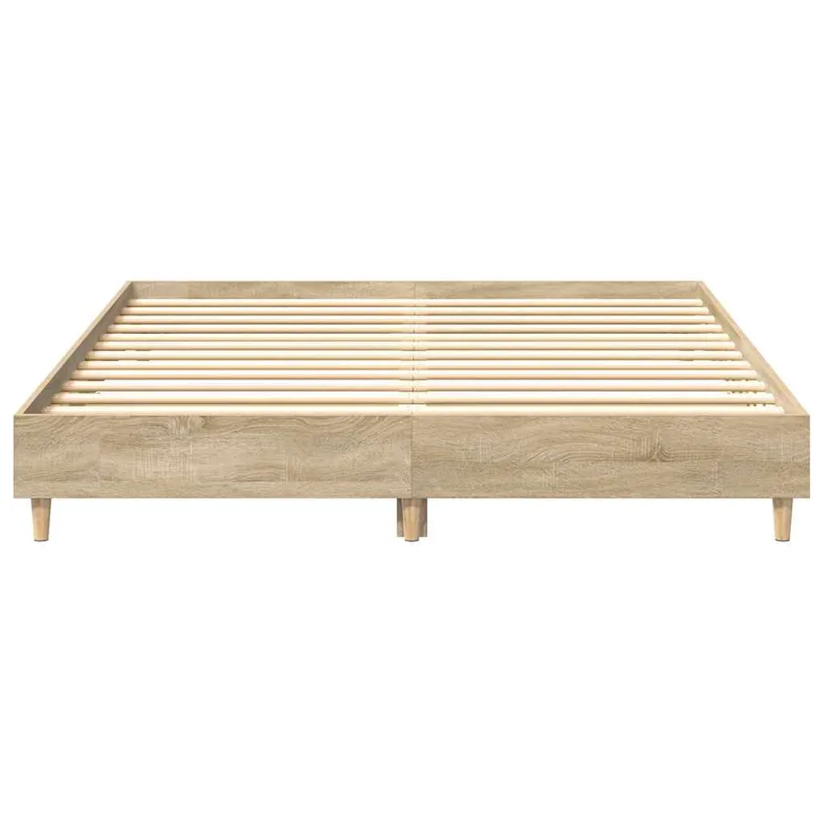 Cadre de lit sans matelas chêne sonoma 150x200 cm - 5