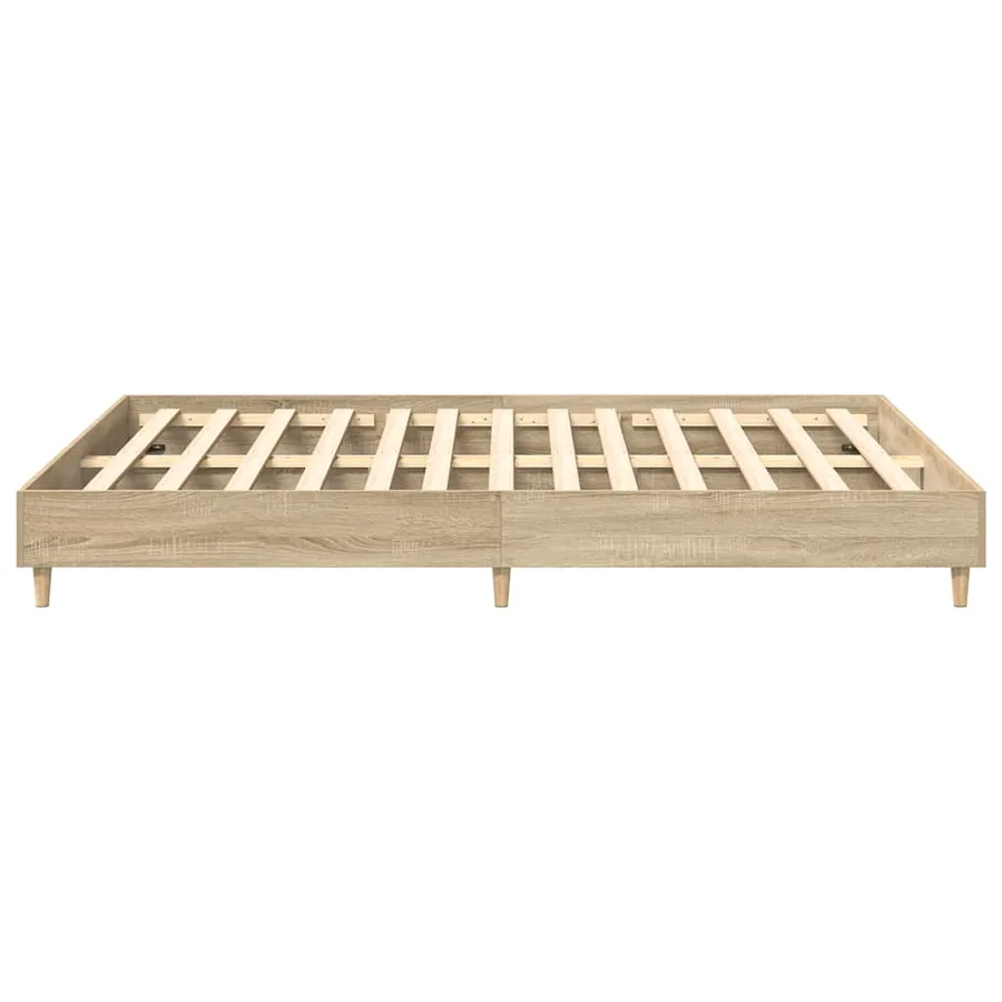 Cadre de lit sans matelas chêne sonoma 150x200 cm - 6